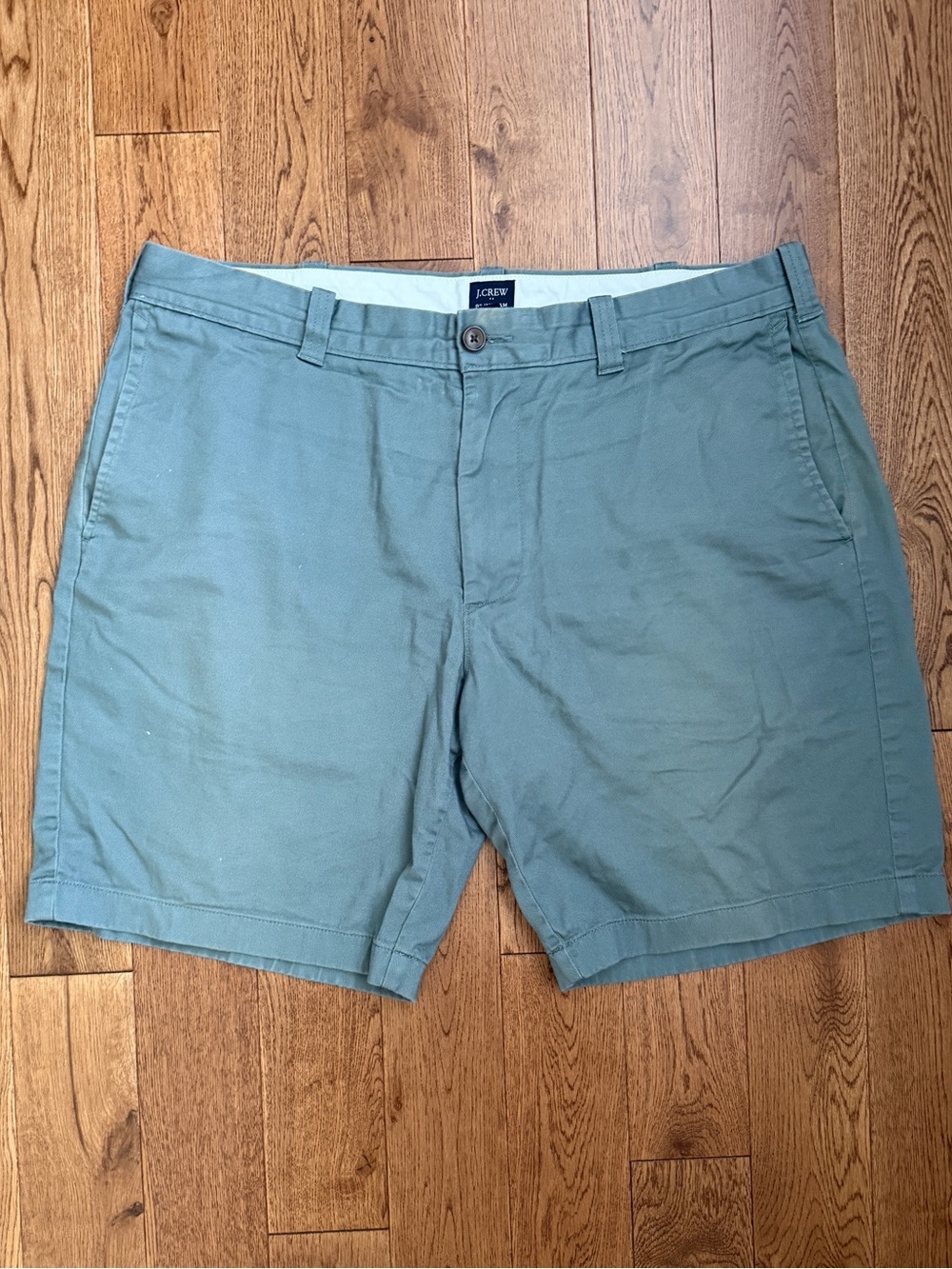 J. Crew Men's Slate Green Flat-Front Chino Shorts